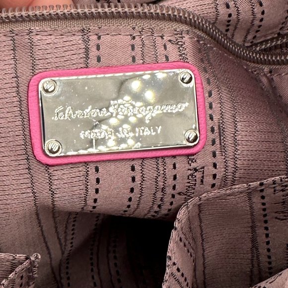 RARE Salvatore Ferragamo 2WAY shoulder bag with Vara Bracket Pink - Picture 10 of 15